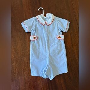 Bella Bliss Pumpkin collared romper